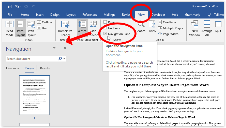 word for mac pages side by side